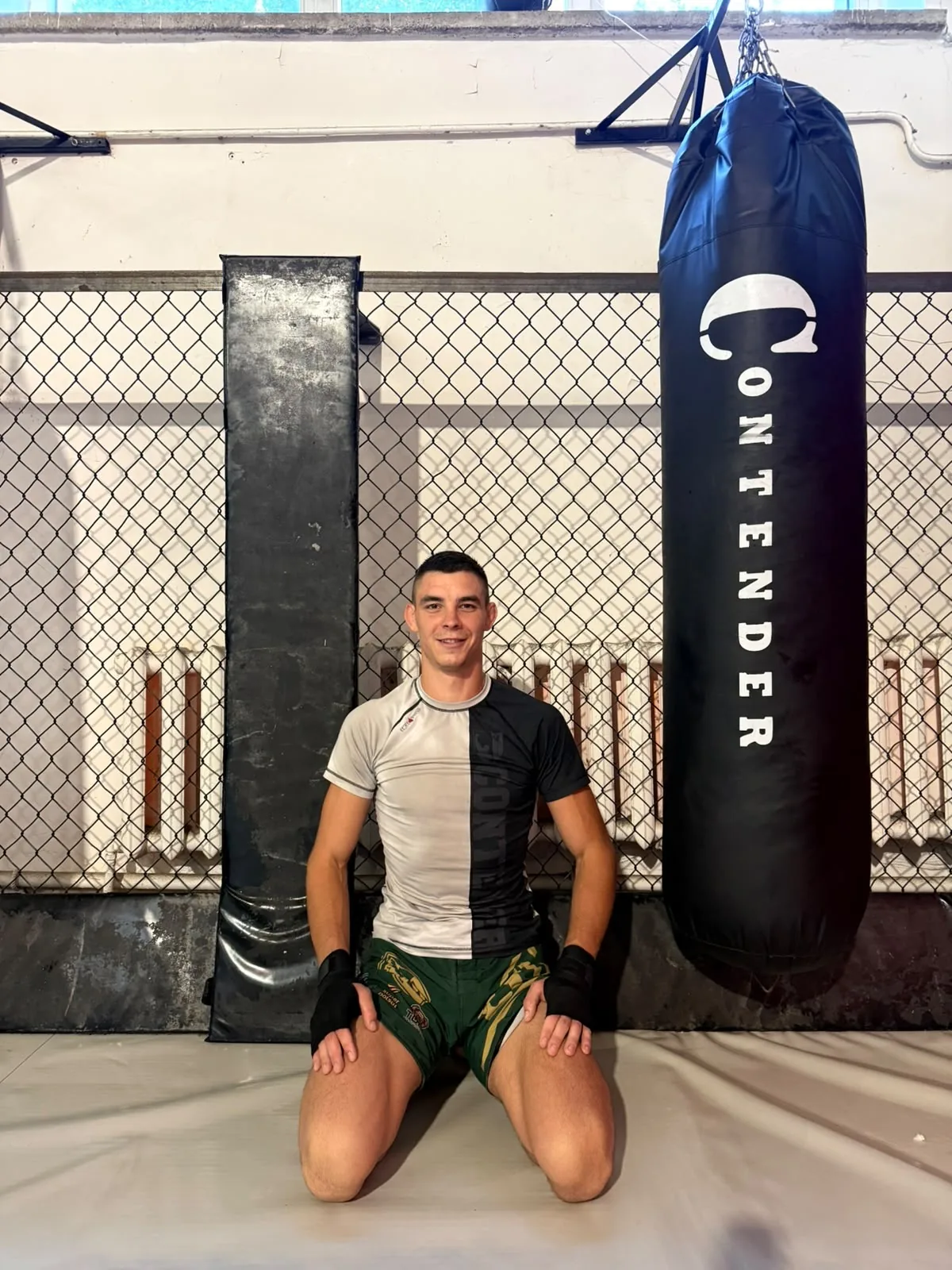 Adam na treningu w klubie Contender w Kamiennej Górze